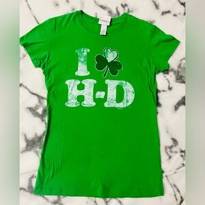 2011 Vintage Motor Harley Davidson Ladies St. Patrick Day T- Shirt -Size -MEDIUM